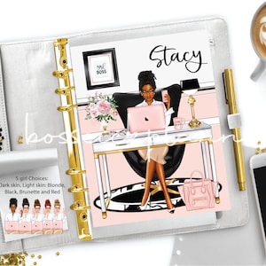 Girl Boss Planner Girl  Planner Dashboard Covers, Personalized Cover, Happy Planner Covers, Agenda Inserts,  Personalized Dashboards