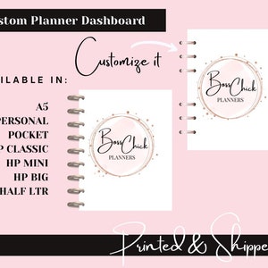 Special Order Planner Dashboard Covers, Happy Planner BIG Classic Mini Covers, PM Agenda, A5 Planner Pocket  Inserts, MM