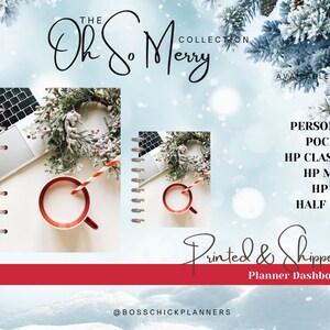 The Oh So Merry Collection Planner Dashboards & Covers, HP Planner Covers, Agenda Dashboard, A5 Planner Dashboards, Christmas Holiday