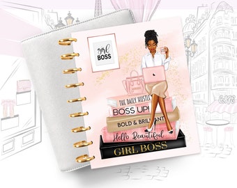 African American Women Planner Dashboard Covers, Girl Boss Planner Covers, Happy Planner Covers, Happy Planner Agenda Dashboard Inserts