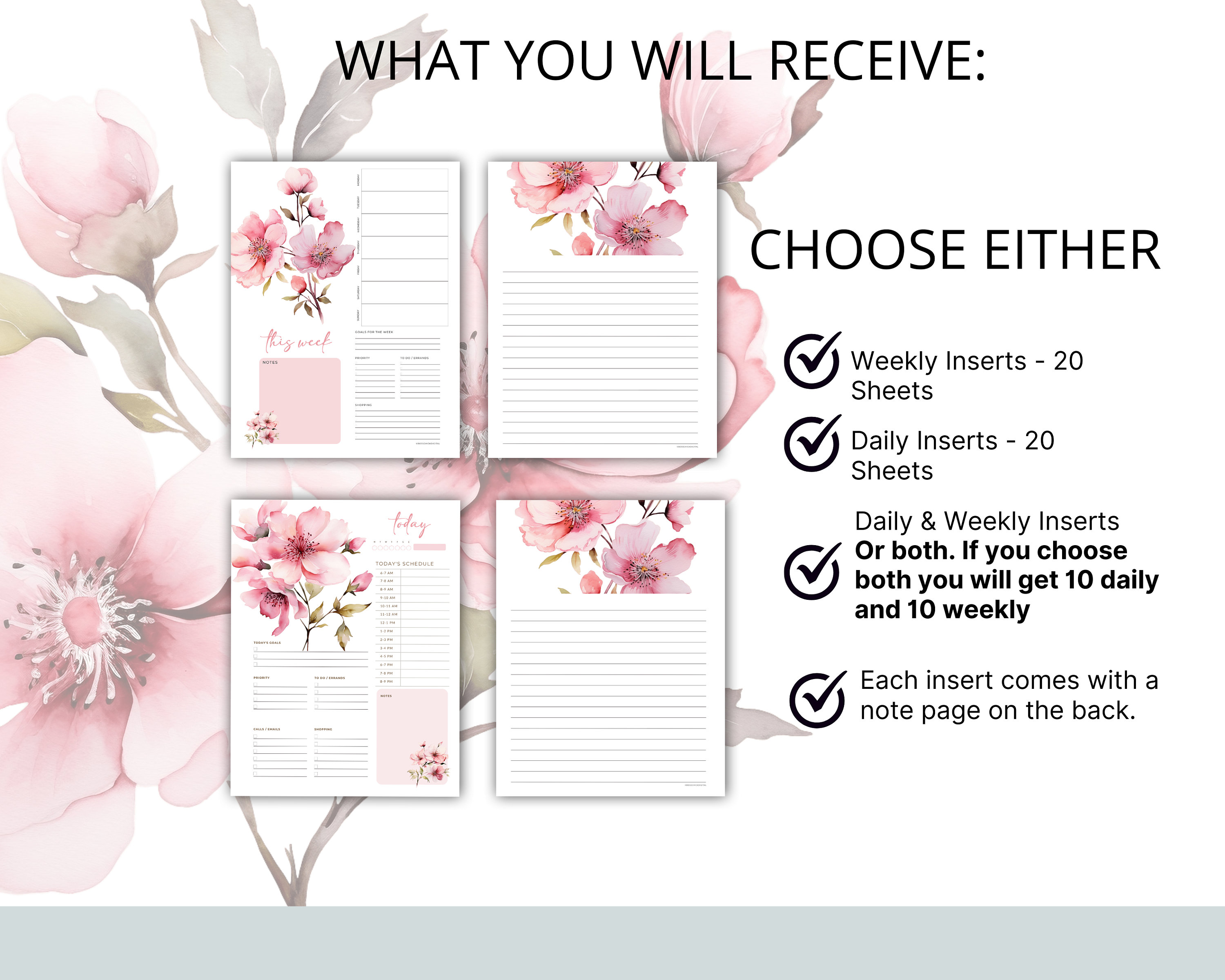 Digital Planner Inserts