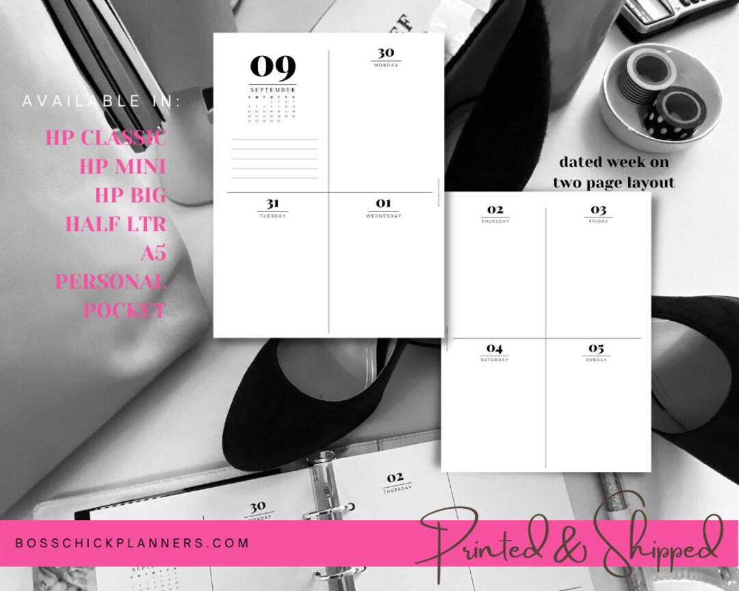 2023 Weekly Inserts, Dated Weekly Planner Inserts, 2023 for A5 ...