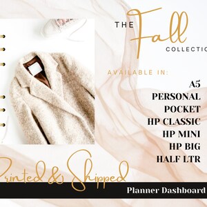 The Fall Collection Planner Dashboards, Planner Covers, HPlanner Covers, Agenda Dashboard, A5 Planner Dashboards, PM, GM, MM - Fall Theme