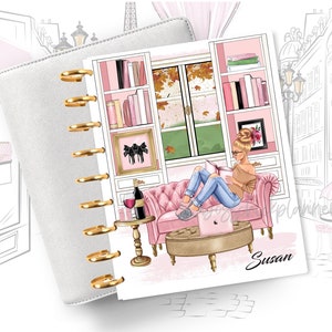 Reading Women Planner Dashboard Covers, Personalized Cover, Happy Planner Covers, Agenda Dashboard Inserts, Personalized Dashboards
