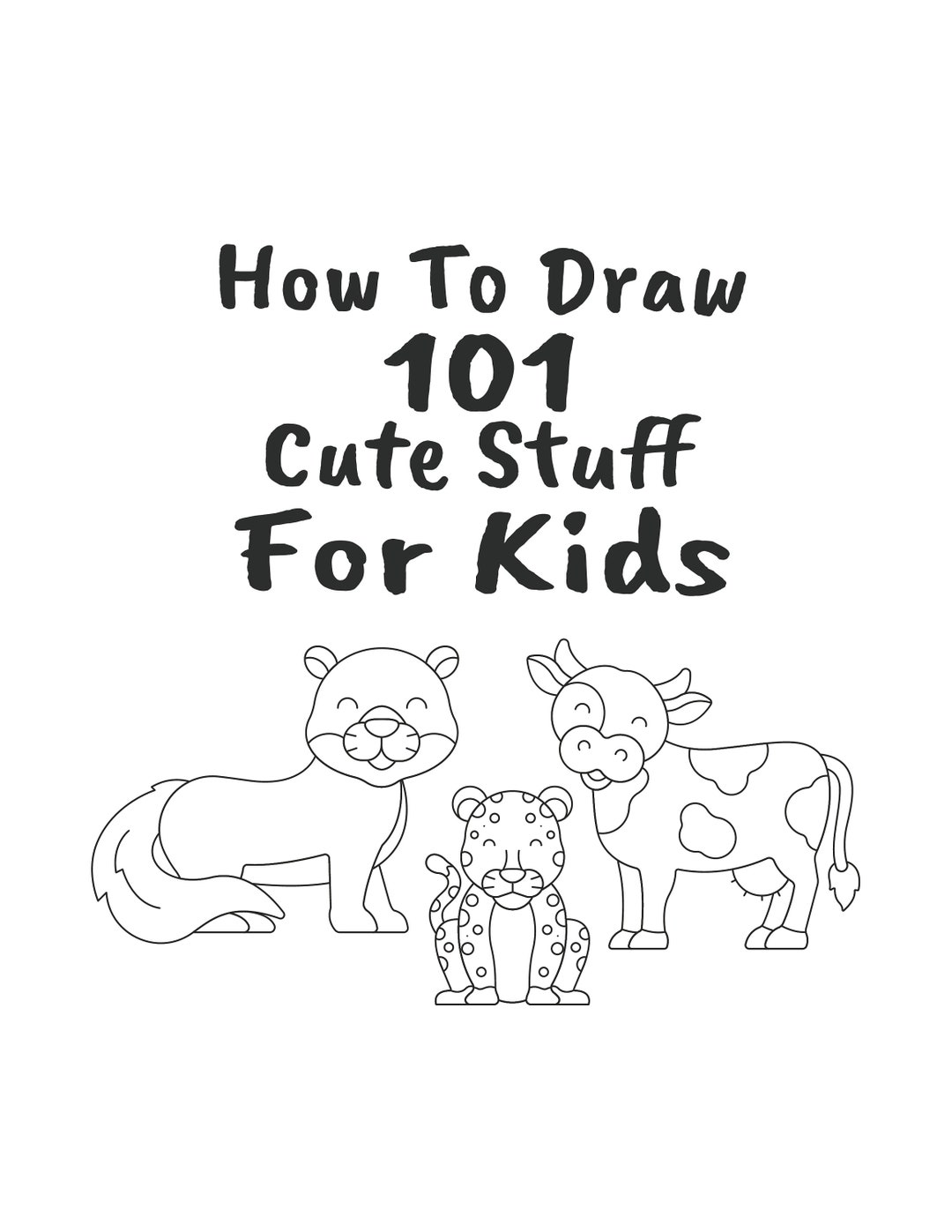 How to Draw 101 Cute Stuff for Kids - Etsy
