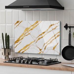 Dosseret de cuisine, couverture arrière de cuisinière, dosseret de poêle en verre trempé, décoration de cuisine, couverture de dessus de cuisinière, cadeau de pendaison de crémaillère, planche à découper
