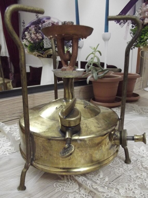 Vintage Brass Gas Stoven German Gas Stove Antique Decor Etsy