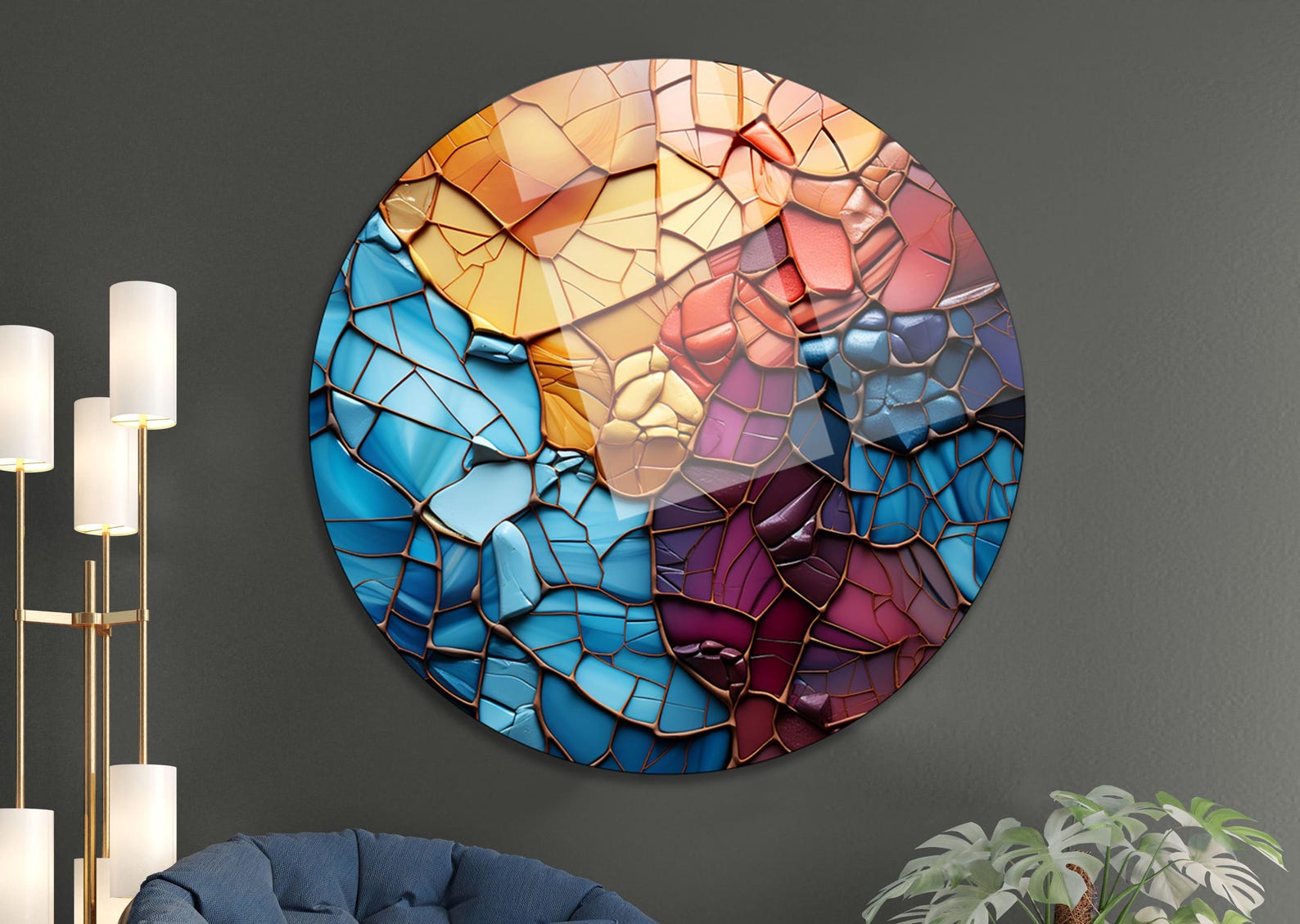 Tempered Glass Art , Glass Wall Art Decor , Home Decor , Gift for Him ...