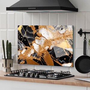 Panneau de verre pour dosseret de poêle, Décoration murale de cuisine, Cache de cuisinière, Planche à découper, Housse de cuisinière à gaz, Accessoires de cuisine, Décoration d'intérieur