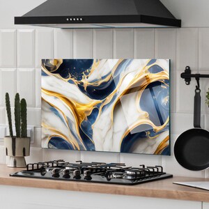 Dosseret de cuisine en verre trempé, Garde-boue pour évier de cuisine, Couvercle supérieur arrière de cuisinière, Couvercle d'évier de cuisine, Crédence en carreau de verre, Planche à découper