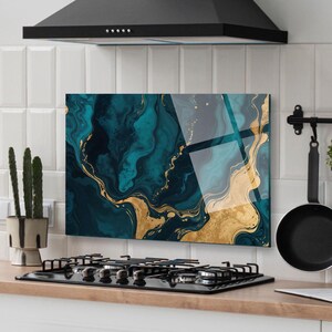 Tempered Glass Stove Backsplash Panel, Stove Back Cover, Kitchen Decor, Stove Top Cover, Kitchen Backsplash Tile, Chopping and Noodle Board
