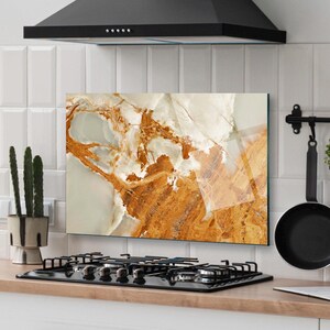 Dosseret de cuisine, couverture arrière de cuisinière, dosseret de poêle en verre trempé, décoration de cuisine, couverture de dessus de cuisinière, cadeau de pendaison de crémaillère, planche à découper