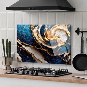 Dosseret de cuisine, décoration murale de cuisine, panneau de dosseret de poêle en verre trempé, couvercle arrière de poêle, couvercle de cuisinière, planche à découper et à nouilles