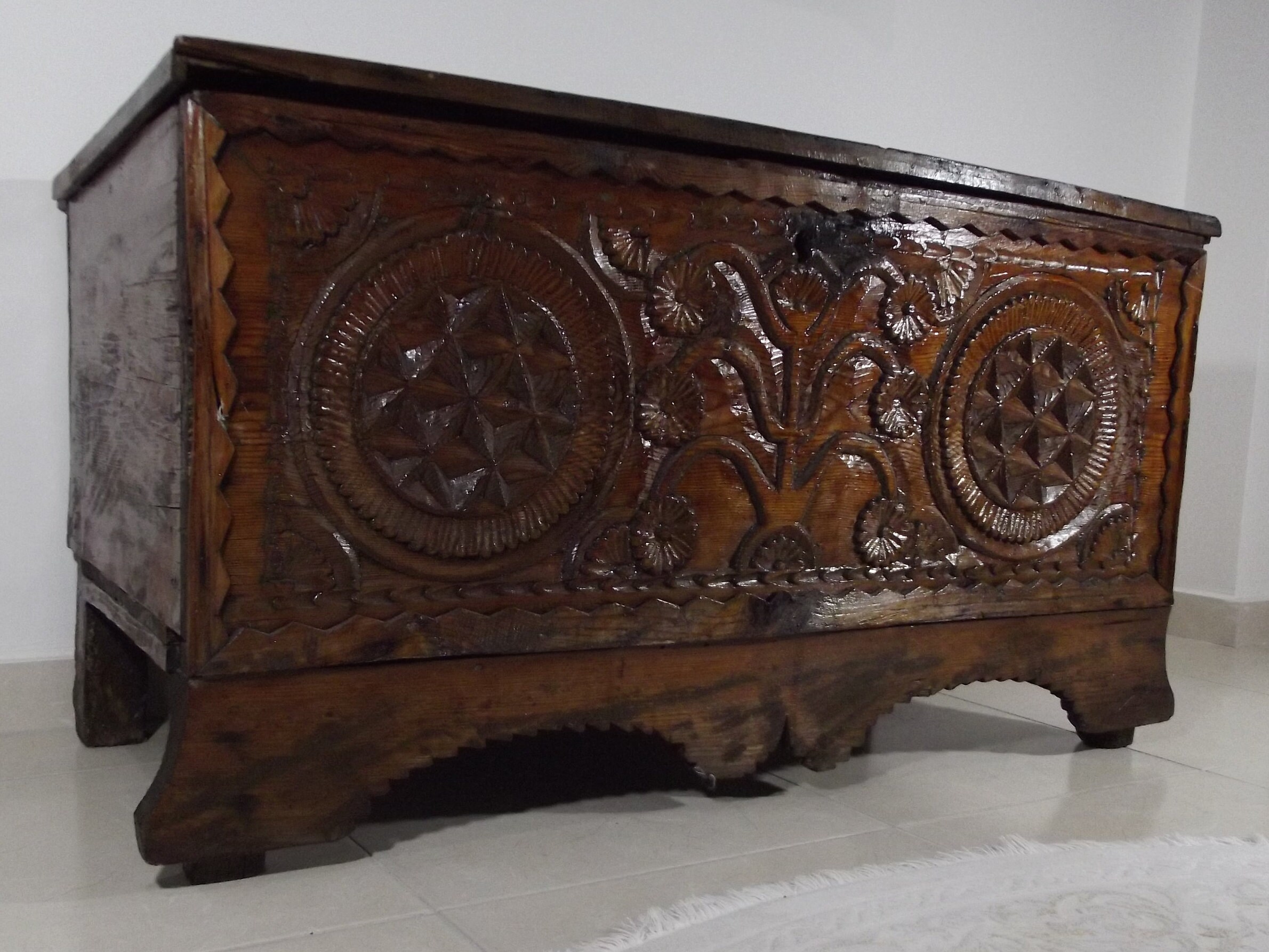 Cofre tallado de madera vintage 371 cofre de novia de | Etsy