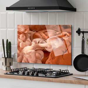 Dosseret de cuisine en verre trempé, Garde-boue pour évier de cuisine, Couvercle supérieur arrière de cuisinière, Couvercle d'évier de cuisine, Crédence en carreau de verre, Planche à découper