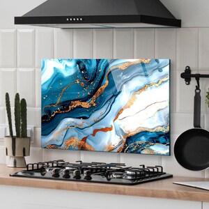 Panneau de verre pour dosseret de poêle, Décoration murale de cuisine, Cache de cuisinière, Planche à découper, Housse de cuisinière à gaz, Accessoires de cuisine, Décoration d'intérieur