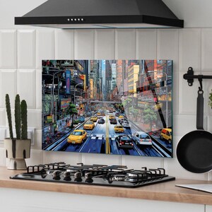 Décoration murale de cuisine, dosseret de cuisinière, oeuvre d'art murale florale, couvercle de cuisinière à gaz, accessoires de cuisine, couvercle de cuisinière