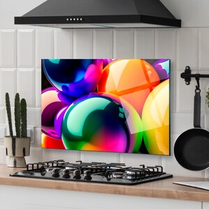 Tempered Glass Stove Backsplash Panel, Stove Back Cover, Kitchen Decor, Stove Top Cover, Kitchen Backsplash Tile, Chopping and Noodle Board