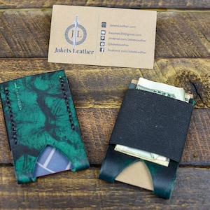 Cartera de cuero Front Pocket Monedero minimalista Cartera delgada Monedero de cuero monedero de cuero Travel Wallet cartera de cuero minimalista cartera de cuero personalizado