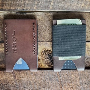 Cartera de cuero Front Pocket Monedero minimalista Cartera delgada Monedero de cuero monedero de cuero Travel Wallet cartera de cuero minimalista cartera de cuero personalizado