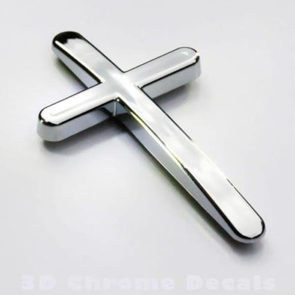 Car chrome decals cnpl-jescr jesus christian cross car auto bike 3d chrome decal