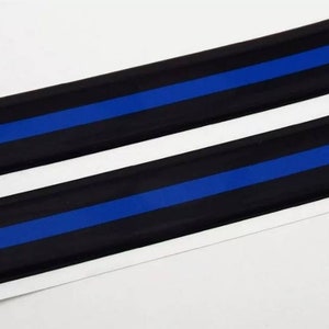 Dünne blaue Linie Polizei Flaggen-Abziehbild-Emblem Harz Auto-Aufkleber 5 &quot;x 0.82&quot; 2Stk.