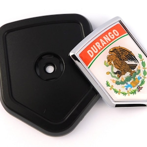 Durango mexico state flag Car Truck Black Shield Grill Badge grille chrome emblem