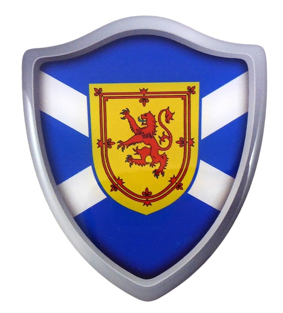 Scotland Scottish Flag Shield Domed Decal 3D Look Edge Emblem Etsy