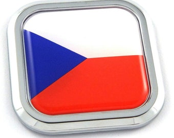 Philippines Flag Chrome Emblem – Square 3D Decal Badge – Car Bumper Sticker 2-Pack
