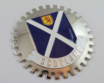 Grille Badge Scotland for car Truck Grill Mount Scottish Flag Chrome Emblem