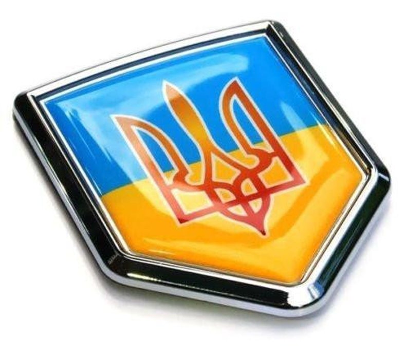 thumbnail interactive-video image 1 of 24" Ukraine Trident Flag Vinyl Strip Decal – Blue & Yellow – For Car, Truck, Motorcycle, Window 1 of 6