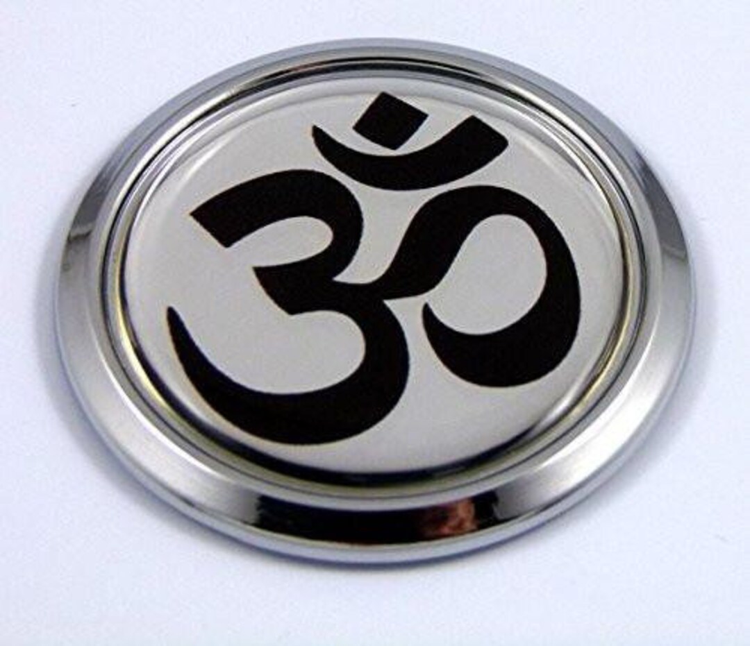 Aum Om Yoga Car Chrome Emblem Sticker Round Decal 3d Sticker - Etsy, image size:1080x931