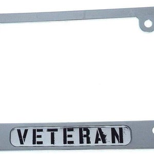 Veteran car License Plate Frame Chrome Plated Plastic tag Holder Cover CP08