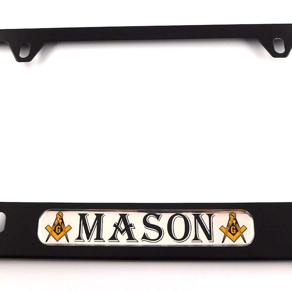 Masonic License Plate Frame Etsy