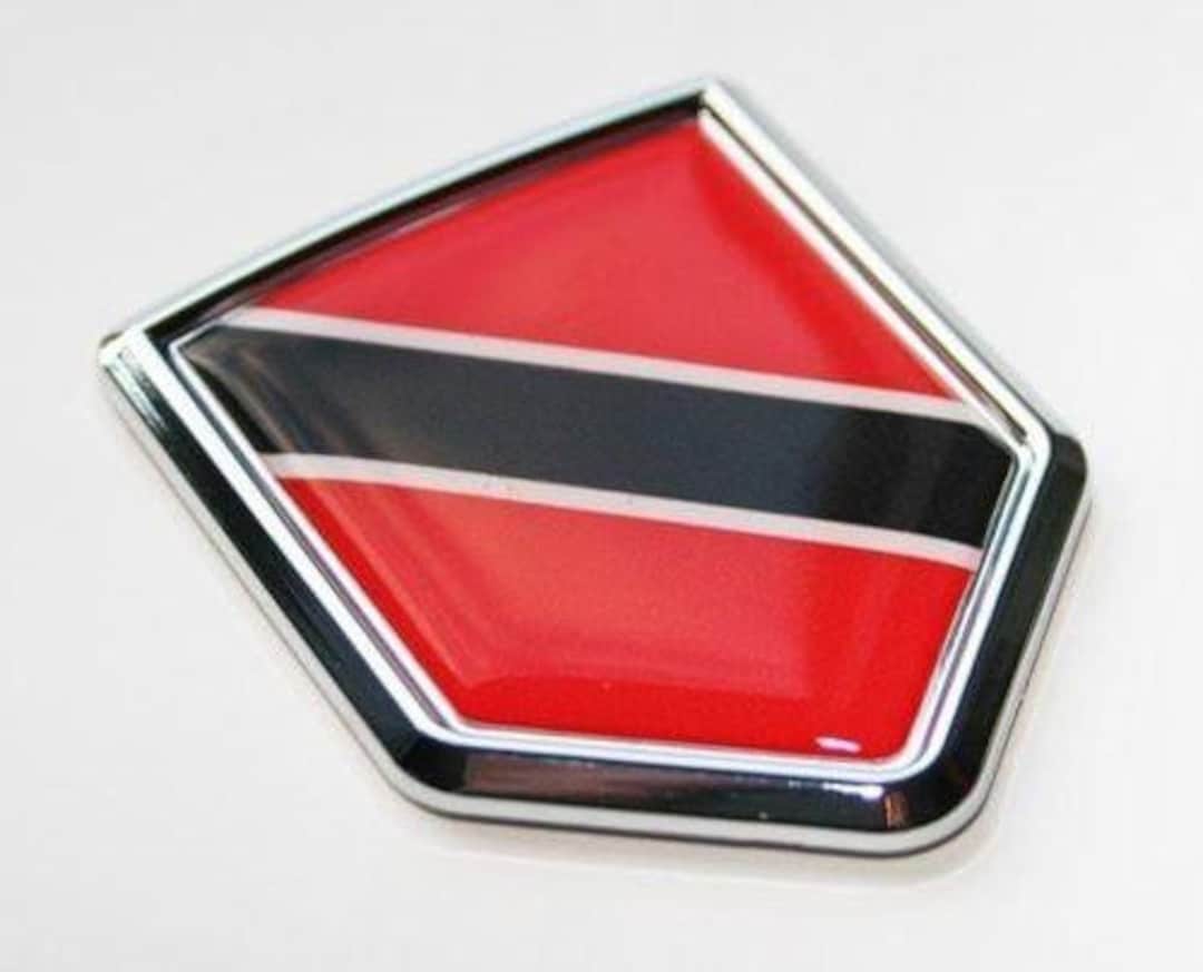 Trinidad and Tobago Flag Decal Car Chrome Emblem Sticker Etsy
