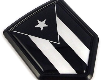 Fuerte rico schwarz weiße Flagge schwarzes Schild Auto Fahrrad Aufkleber Wappen Emblem