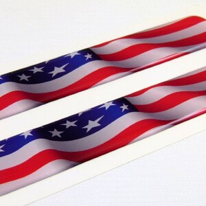 USA Amerikanische Flagge Kuppel Aufkleber Emblem Resin Autosticker 12,7cm x 2,1cm 2tlg.