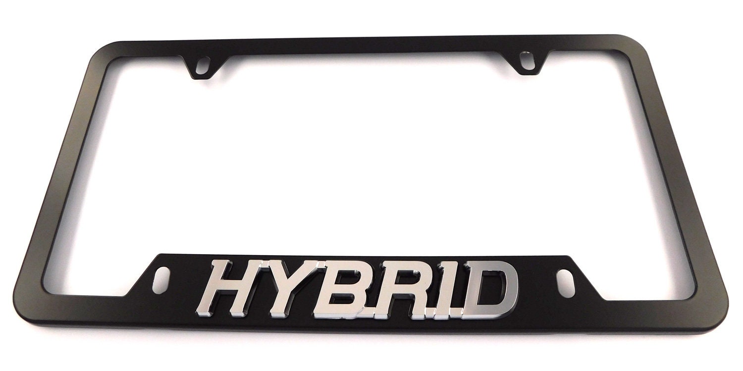 Hybrid Metal Black Aluminum Car License Plate Frame Bottom Etsy UK