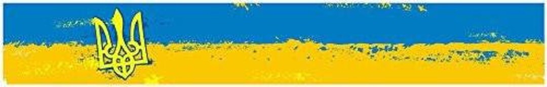 24 Vinyl trim Ukraine trident flag strip sticker decals hood