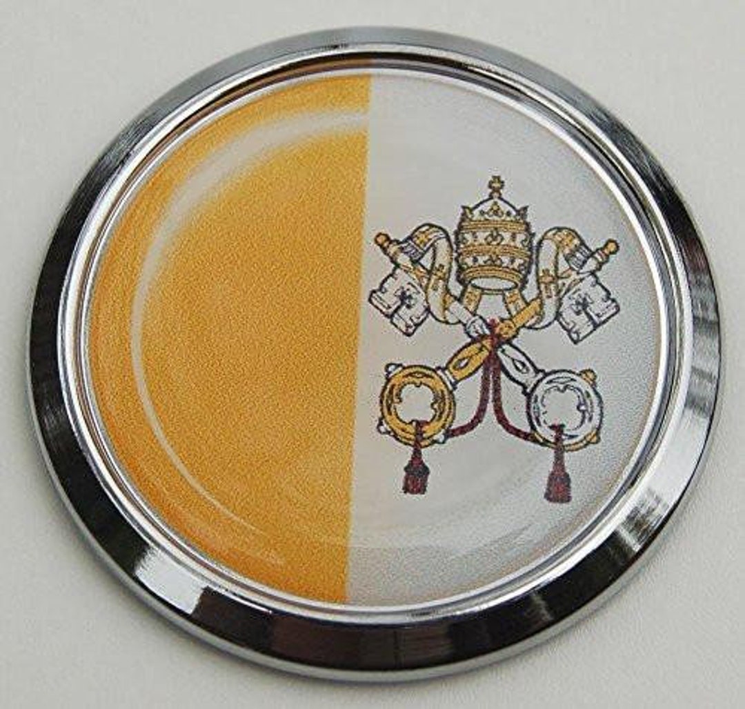Vatican City Catholic Flag Car Chrome Emblem Decal Bumper Sticker 3d - Etsy