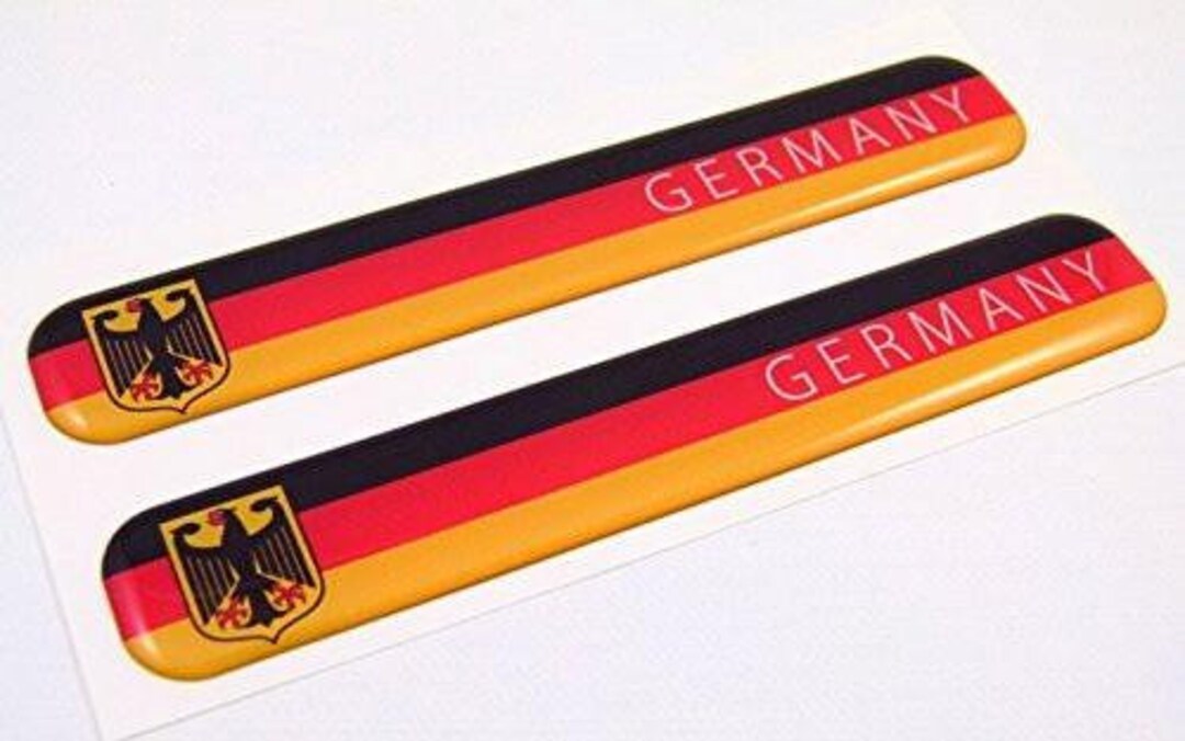 Germany German Flag Domed Decal Emblem Resin Car Stickers 5