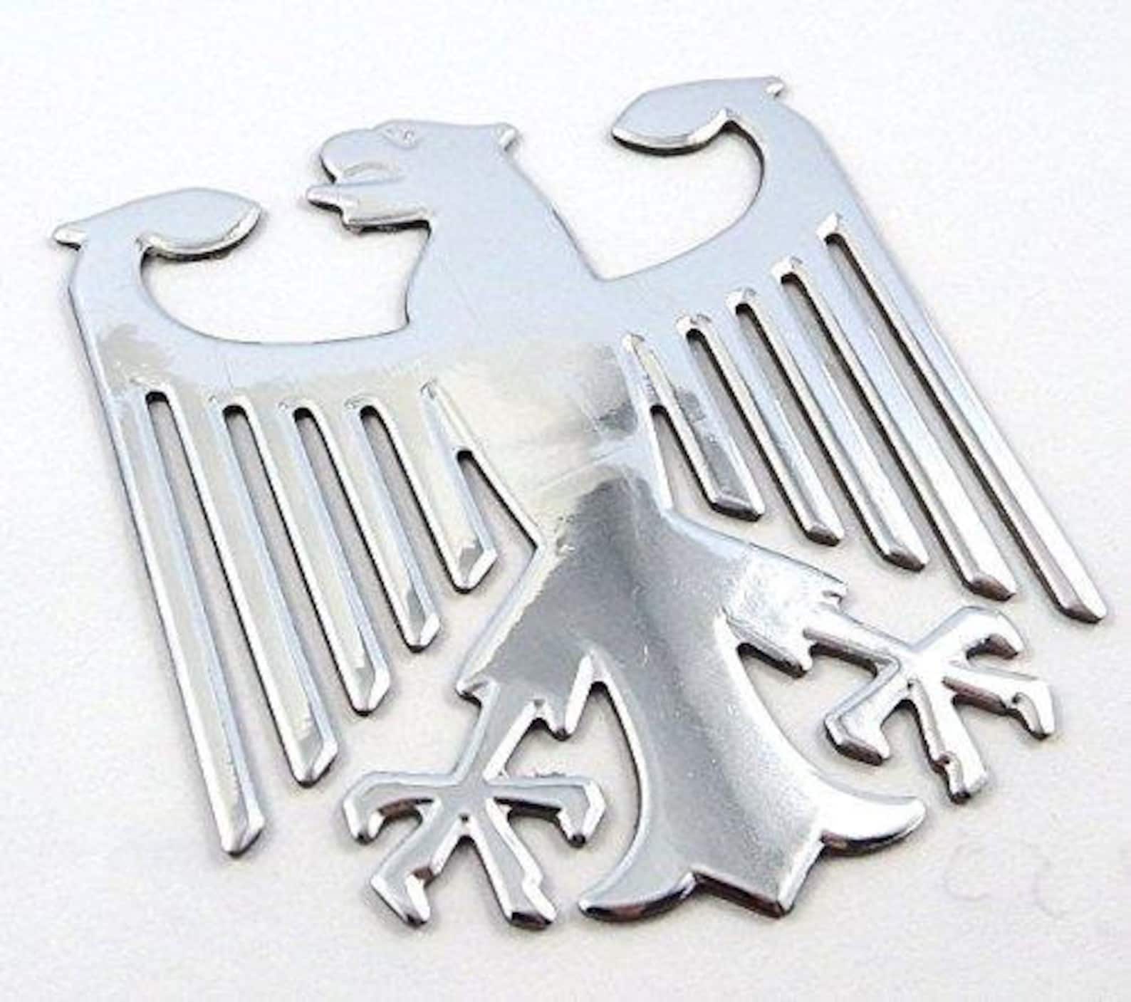 German Eagle Chrome Finish Decal Emblem 3D Sticker Car Bike Etsy