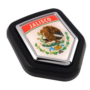 Jalisco mexico state flag Car Truck Black Shield Grill Badge grille chrome emblem