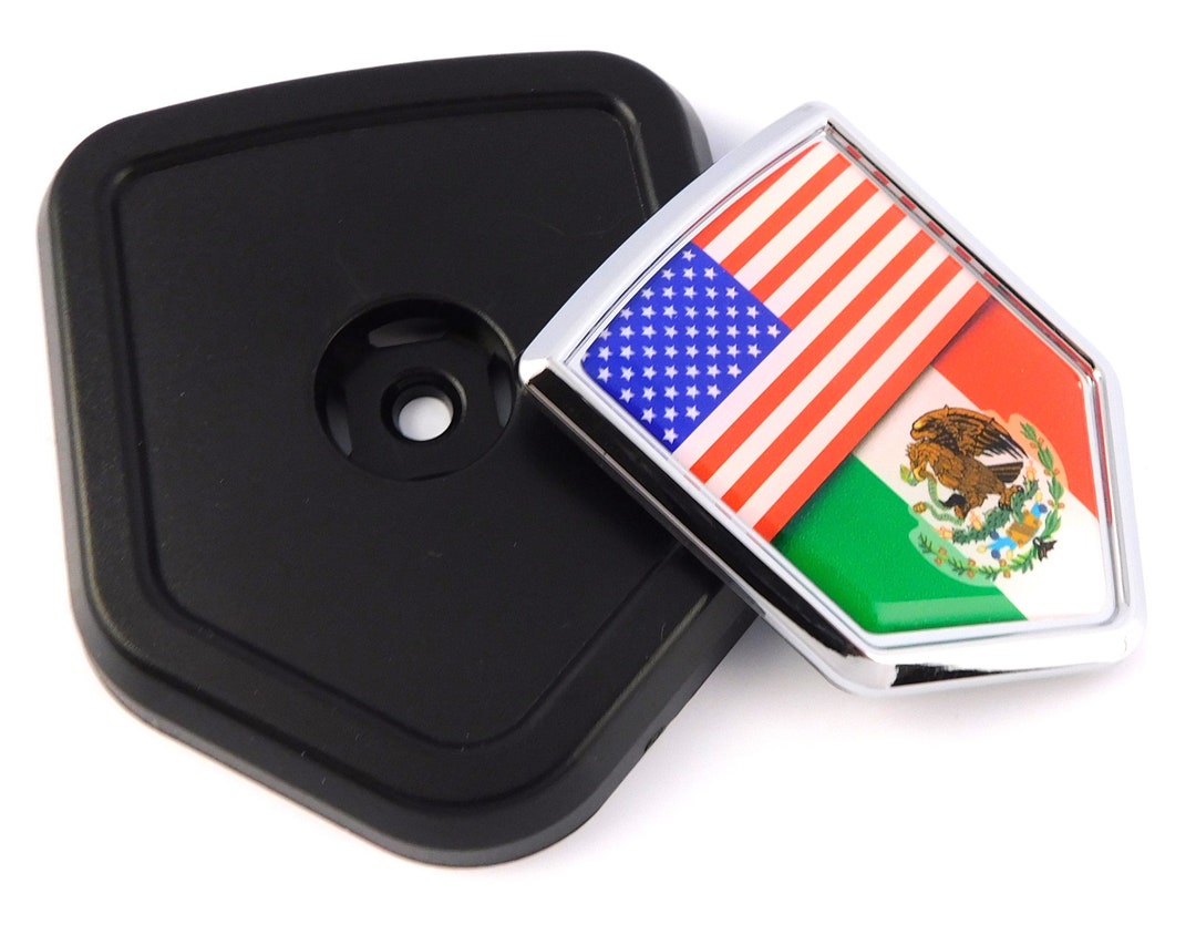 USA Mexico American Mexican Flag Car Truck Black Shield Grill Etsy