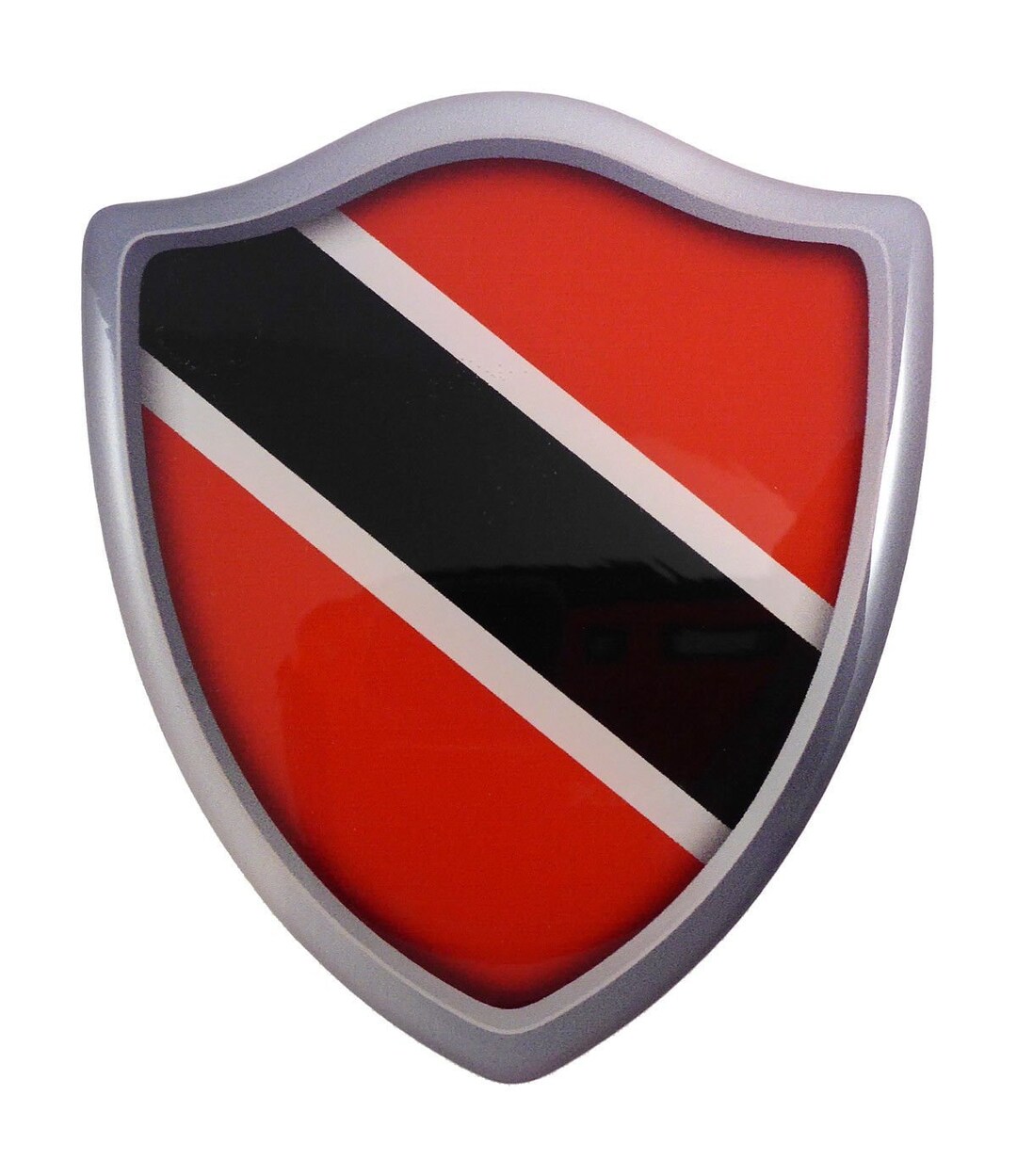 Trinidad Flag Shield Domed Decal 3D Look Edge Emblem Resin Car Etsy