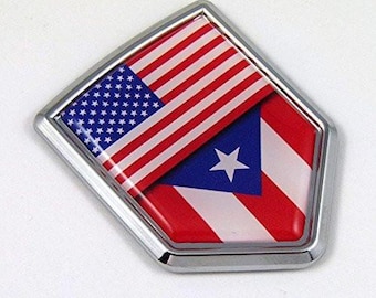 USA puerto rico amerikanische Flagge Auto Chrom Aufkleber mit selbstklebender Flagge