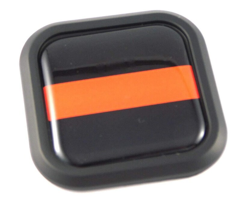 Firefighter Thin Red Line Square Black Rim Emblem Car 3D Decal Badge ...