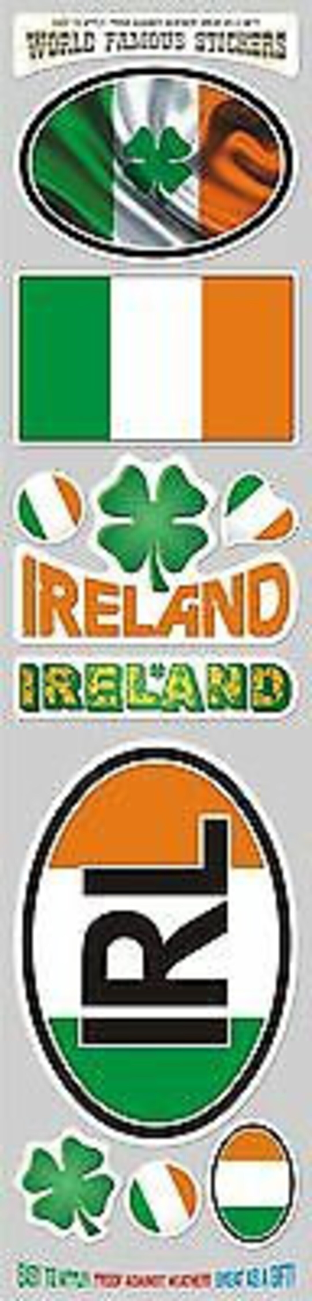 Eire Sticker Ireland Irish 10 Stickers Set Flag Decal Bumper Stiker Car Auto Bike ...