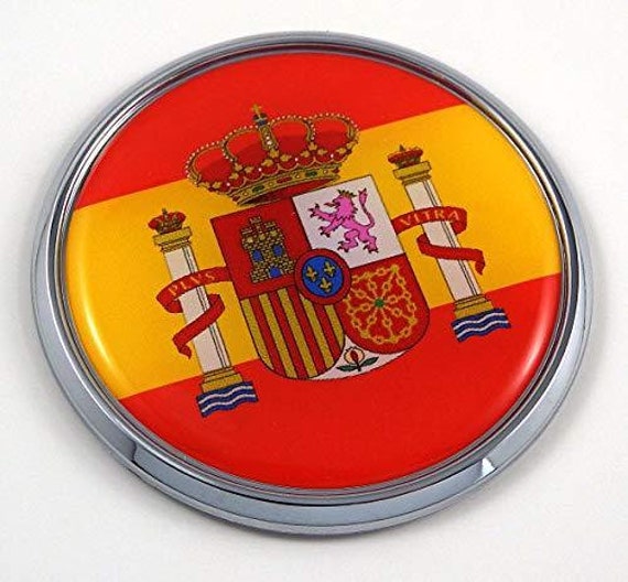Autocollant Espagne Emblème Adhésif Espagne Drapeau 3D Résine Voiture Sticker Autocollant Espagne Emblème Adhésif Espagne Drapeau 3D Résine Voiture Sticker