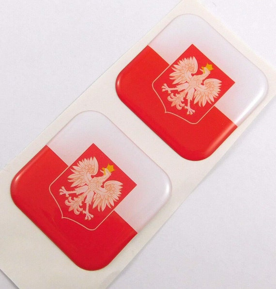Stickers Poland Gel Domed Resin 3D Flags Poland Vinyl Sticker